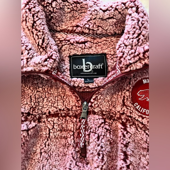 Boxercraft Frosty Garnet Sherpa Pullover women’s size L. - Picture 6 of 8